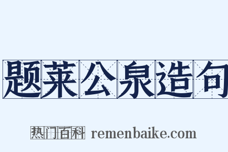 题莱公泉造句是什么意思的图片